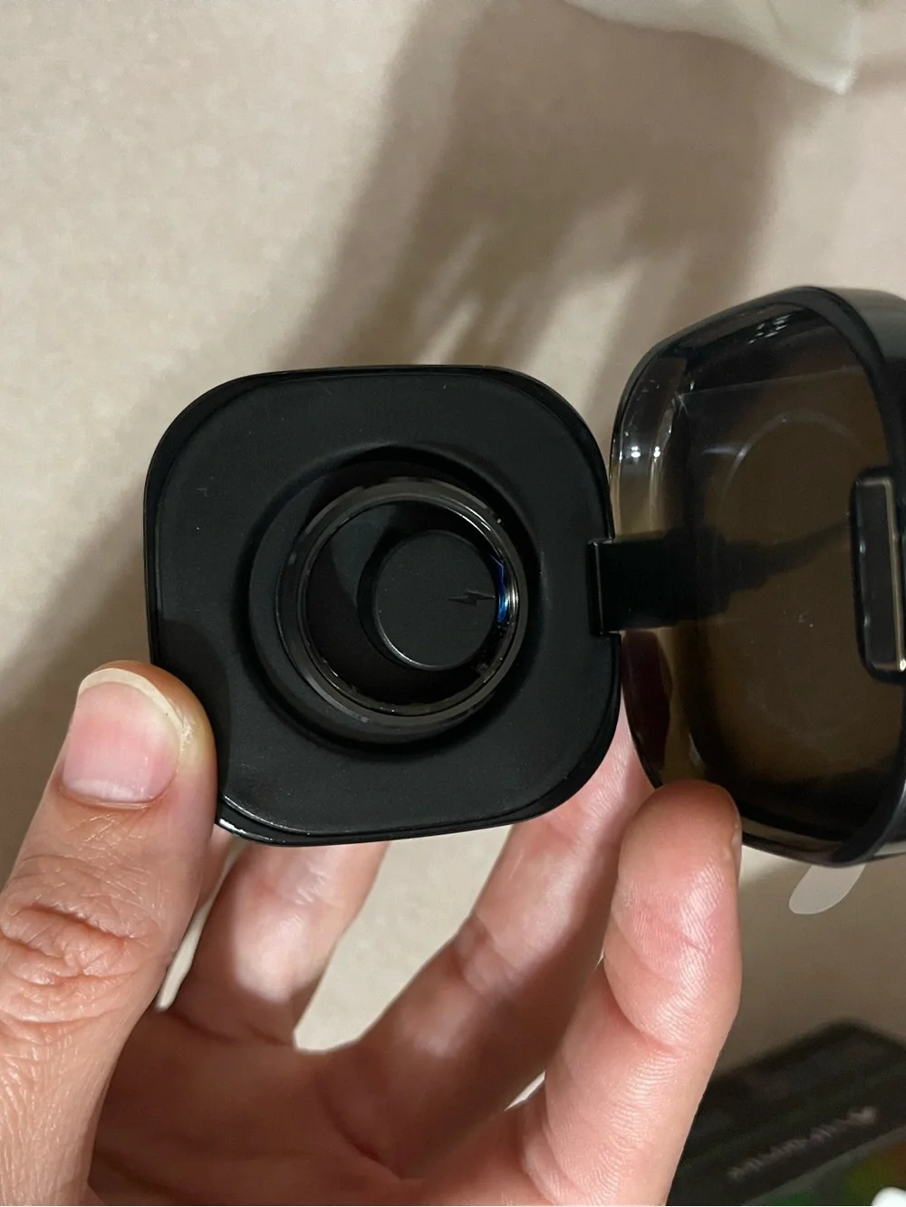 Graphite Smart Health Ring – Slim Black Fitness Tracker